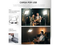 Kit de 2 Luzes LED para Fotografia e Vídeo NiceVeedi 25 x 20 cm, 2800K-6500K, 15W, com Tripés e Suporte para Telemóvel Kit de 2 Luzes LED para Fotografia e Vídeo NiceVeedi 25 x 20 cm, 2800K-6500K, 15W, com Tripés e Suporte para Telemóvel